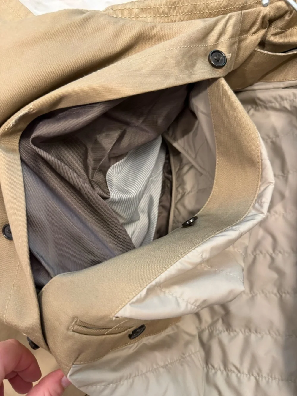 Men’s Banana Republic Trench Coat Cotton Shell, Removable Lining